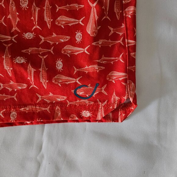 Reel Life Men's Orange Drawstring Waist Swim Trunks 6" Volley Short Size XL - Picture 9 of 14